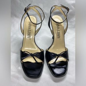 Sam&Libby black dress heeled ankle strap sandal size 8.5